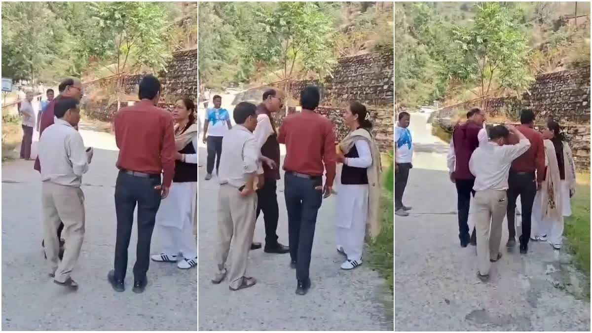 नरेंद्रनगर मतदान केंद्र पर बवाल, यूकेडी नेताओं और मंत्री सुबोध उनियाल के बीच तीखी नोकझोंक